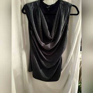 Sparkling Draped Sleeveless Top Ronni Nicole Size Xl Pre-owned Excellent Cond.